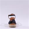 Wonders Anakena Espadrille Wedge - Black Leather